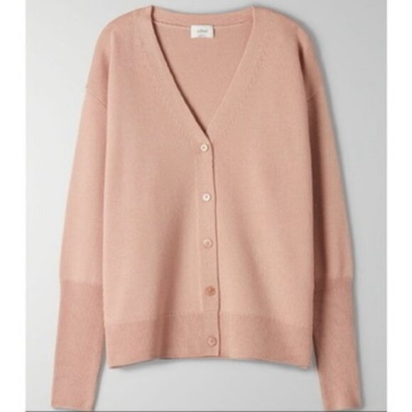 Aritzia Wilfred Cyprie 100% Merino Wool Button Down Cardigan Sweater Size Small - Picture 1 of 8